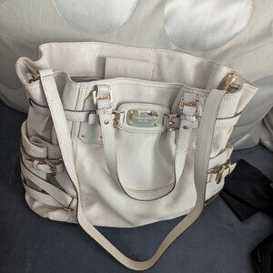 Micheal Kors white leather shoulder bag